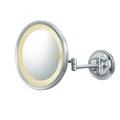 Aptations Single Sided Square Led Magnified Makeup Wall Mirror, Italian Bronze 944-35-15HW